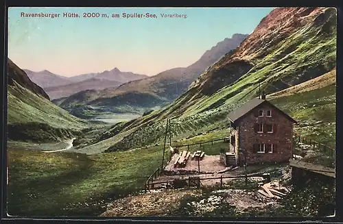 AK Ravensburgerhütte, Berghütte mit Spuller See