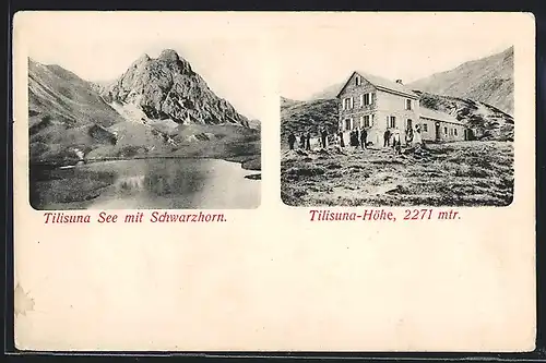 AK Tilisuna-Hütte, Tilisuna See mit Schwarzhorn