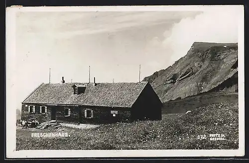 AK Freschenhaus, Berghütte aus der Vogelschau