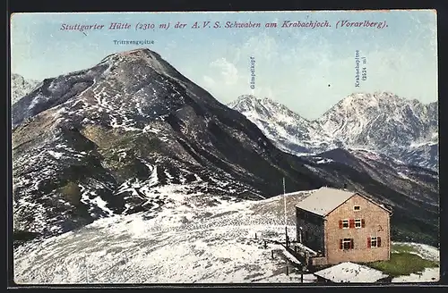 AK Stuttgarter Hütte am Krabachjoch
