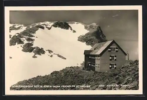 AK Strassburgerhütte, Berghütte gegen Pannoler Schrofen