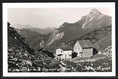 AK Freiburgerhütte, Berghütte mit Rogelskopf, Drei Türme