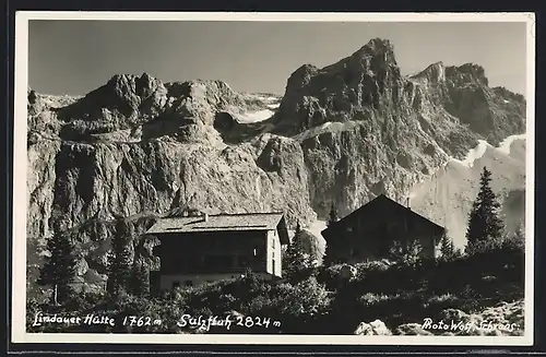 AK Lindauer Hütte mit Alpenblick