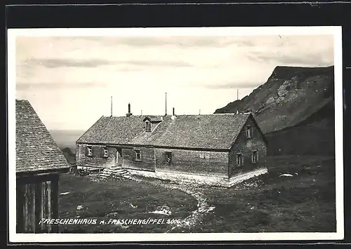 AK Freschenhaus, Berghütte mit Freschengipfel
