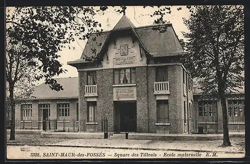 AK Saint-Maur-des-Fossés, Square des Tilleuls, Ecole maternelle