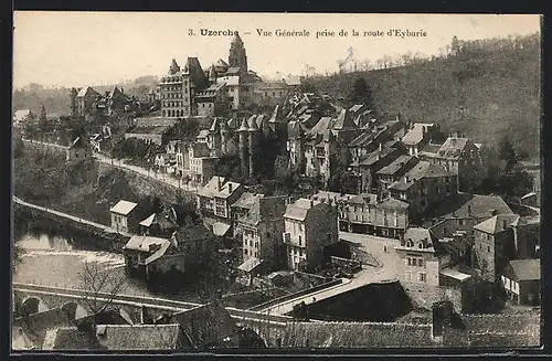 AK Uzerche, Vue Generale prise de la route d`Eyburie