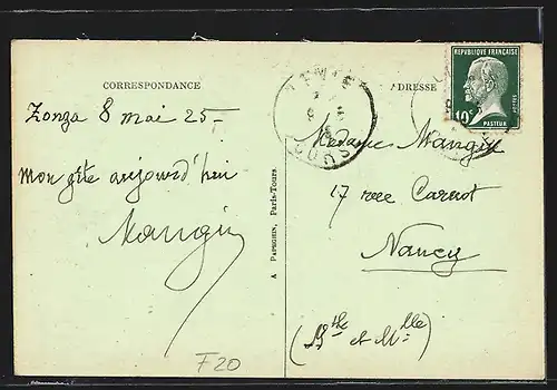 AK Zonza, Ortsansicht mit Kirche