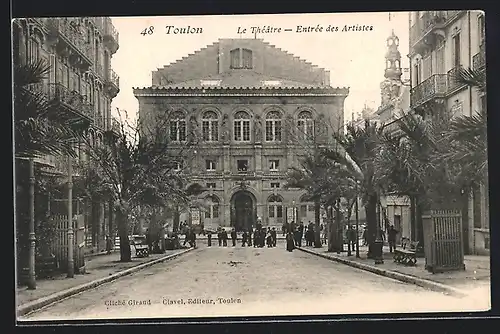 AK Toulon, Le Théâtre, Entrée des Artistes