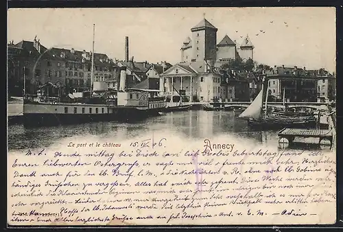 AK Annecy, Le port et le château