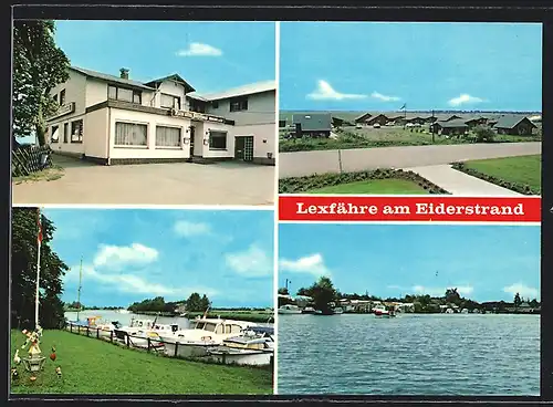 AK Lexfähre /Eider, Gaststä#tte zum alten Fährhaus J. L. Nielsen, Ortsansicht