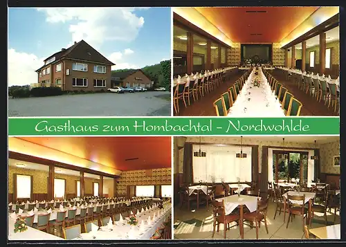 AK Nordwohlde-Bassum, Gasthaus zum Hombachtal Fam. J. Lüdeke, Innenansichten