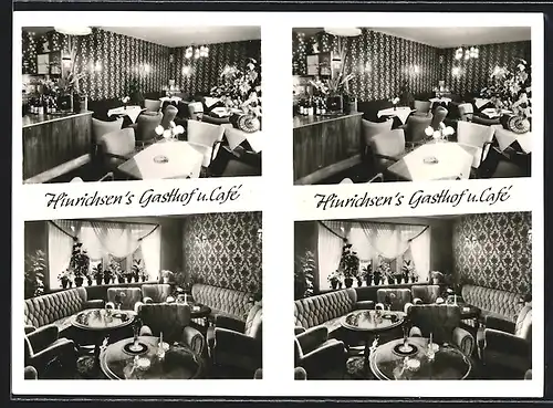 AK Viöl ü. Husum, Hinrichsen`s Gasthof und Cafe, Westerende 14, Innenansichten