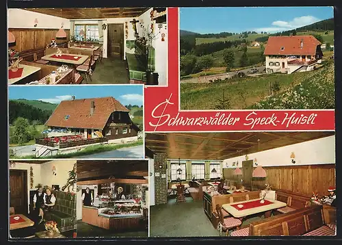AK Rothaus-Grafenhausen /Schwarzw., Gasthaus Speck Huisli - Gebäude, Innenansichten
