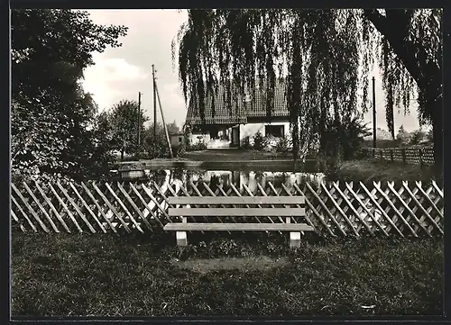 AK Gehlenbeck /Krs. Lübbecke, Ortspartie mit Wohnhaus