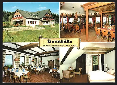 AK Fladungen /Hochrhönstrasse, Gasthaus Sennhütte Familie Schanz, Innenansichten