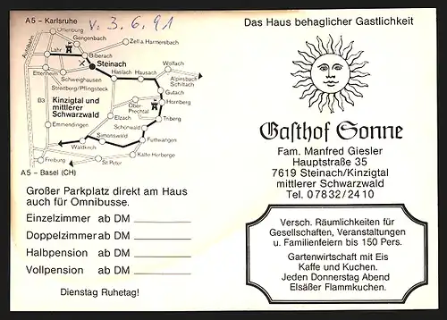 AK Steinach /Kinzigtal, Gasthof Sonne Manfred Giesler, Hauptstrasse 35, Innenansichten