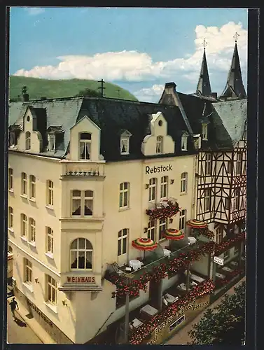 AK Boppard am Rhein, Rheinhotel Rebstock von C. A. Stumm