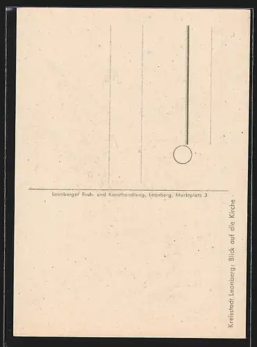 Künstler-AK Leonberg / Württ., Blick auf die Kirche
