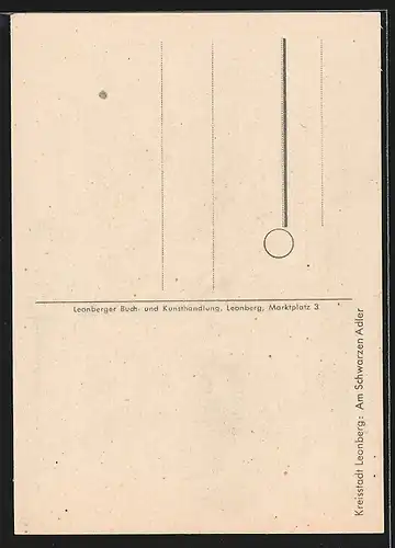 Künstler-AK Leonberg / Württ., Strassenpartie am Gasthof Schwarzer Adler