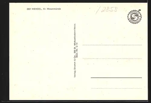 AK Wehdel / Schiffdorf, Denkmal, Seepartie, Edeka-Filiale, Schulgebäude