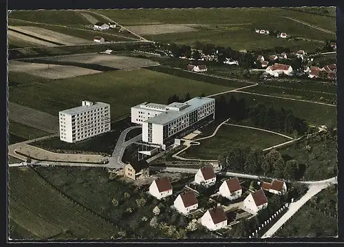 AK Wertingen, Kreiskrankenhaus aus der Vogelschau