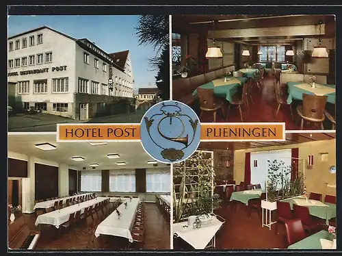 AK Stuttgart-Plieningen, Hotel-Restaurant Post, Schoellstrasse 4