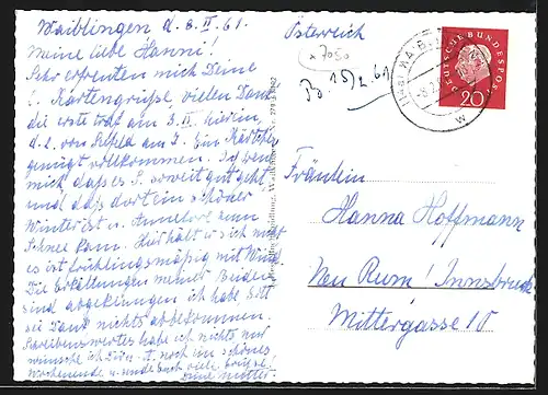 AK Waiblingen, Autos parken vor dem Rathaus