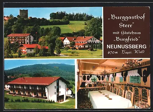 AK Neunussberg /Bayer. Wald, Burggasthof Sterr mit Gästehaus Burgfried