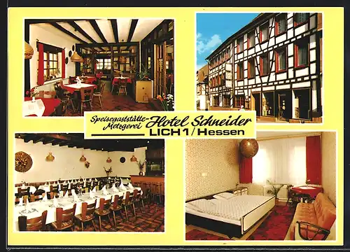AK Lich, Speisegaststätte und Metzgerei Hotel Schneider