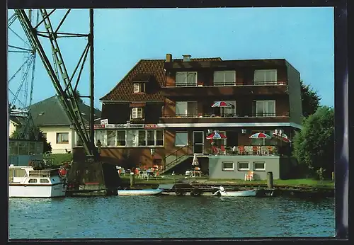 AK Osten /Oste, Hotel-Restaurant Fährkrug, Deichstrasse 1