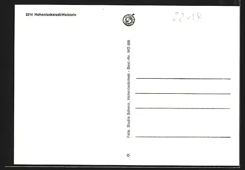 AK Hohenlockstedt /Holstein, Strassenpartie mit Bank, Postamt, Wohnhäuser