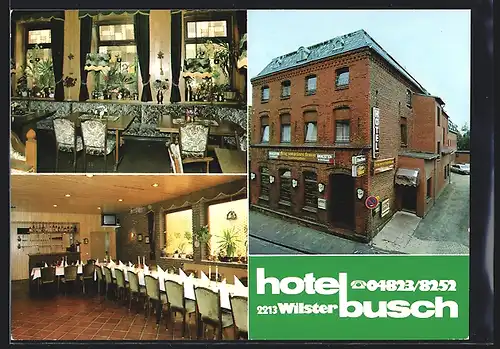 AK Wilster, Hotel Busch, Restaurant Krug zum Grünen Kranze, Strasse Kohlmarkt 38