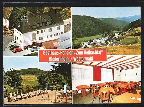 AK Bladernheim /Westerwald, Gasthaus-Pension zum Gelbachtal