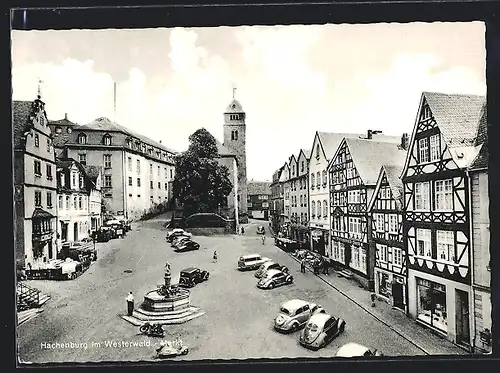 AK Hachenburg, Blick auf den Markt