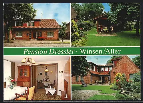 AK Winsen /Aller, Pension Edith Dressler, Hasseler Strasse 6, Innenansicht, Terrasse