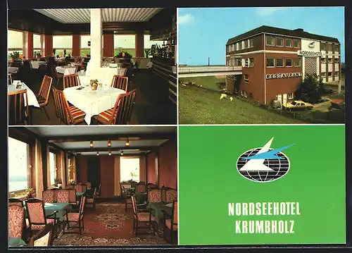 AK Husum /Nordsee, Nordseehotel Krumbholz, Am Seedeich, Innenansichten