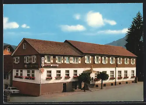 AK Calmbach /Schwarzwald, Hotel-Restaurant Goldener Anker Familie Schmid