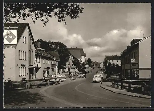 AK Fichtelberg / Ofr., Hauptstrasse mit Rathaus