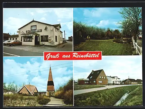 AK Reinsbüttel, Gasthaus und Pension zur Post, Kirche