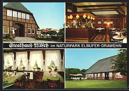 AK Neu Darchau-Klein Kühren, Restaurant Steakhaus Mösch, Elbuferstrasse 144