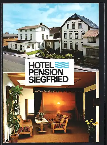 AK Büsum, Hotel-Pension Siegfried, Innenansicht, Johannsenallee 26