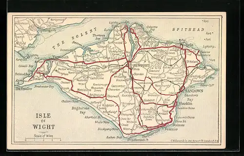 AK Newport, Landkarte der Isle of Wight