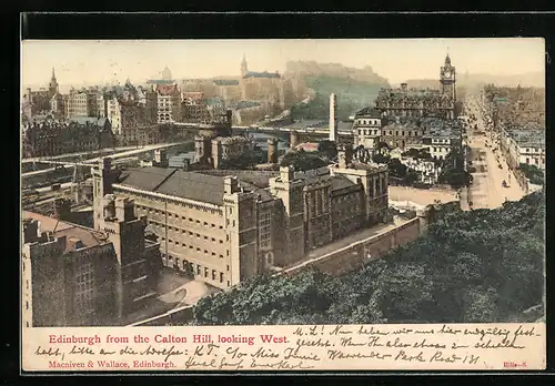 AK Edinburgh, Panorama from the Calton Hill looking West