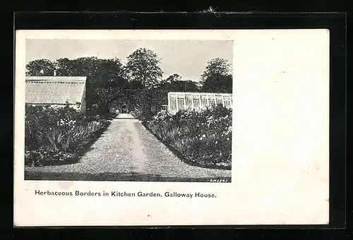 AK Galloway House, Herbaceous Borders in Kitchen Garden