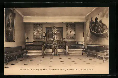 AK London, Convent Our Lady of Sion, Chepstow Villas, The Hall