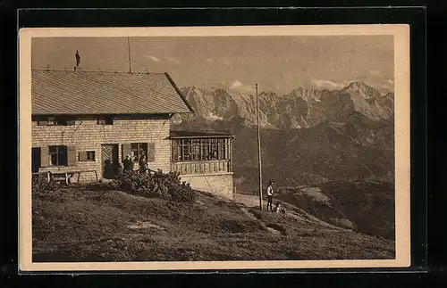 AK Wankhaus, Berghütte der Sektion Garmisch-Partenkirchen