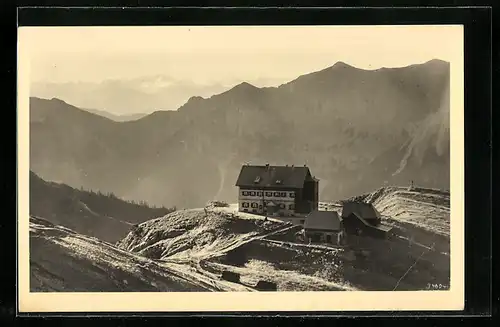 AK Rotwandhaus gegen Sonnwendjoch u. Grossvenediger, Berghütte