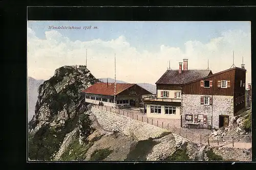 AK Wendelsteinhaus, Berghütte mit Aussichtspunkt