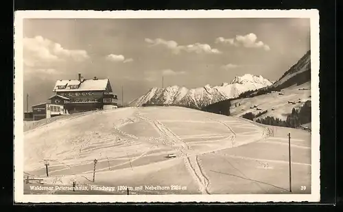 AK Waldemar Petersenhaus, Berghütte in Hirschegg mit Nebelhorn