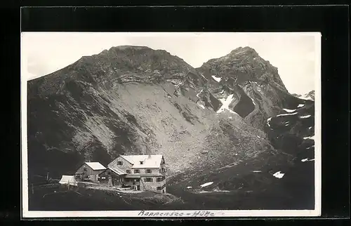 AK Rappensee-Hütte, Berghütte mit Panorama